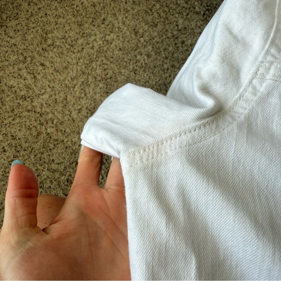 Just USA White Jean Jacket Silver Buttons - Picture 9 of 12